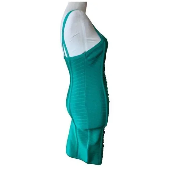 Bebe Sexy Tight turquoise Dress. Sz XS - Picture 3 of 3